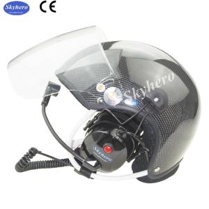 CE EN966 Carbon fiber Paramotor helmet with high noise cancel headset GD-C PPG