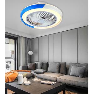 Blue And White Crystal Ceiling Fan 42in Chandelier Fans With Lights