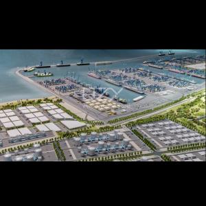 1:2000 Scale Nador West Med Port Complex Miniature Building Model with ABS