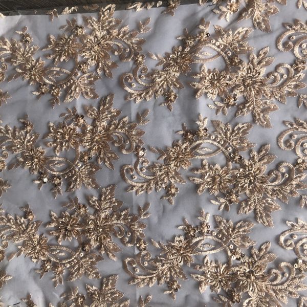 Quality Easily Customizable Luxury 3D Beaded Embroidery Lace Fabric New Design Lace for Party Dance Dress Women's Dress wholesale