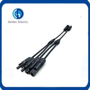 Copper IP67 Waterproof Solar Y Branch Connectors With Lightning Protection