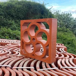 China Terracotta Jali Breeze Block Decorative Tiles Exterior Wall Building Brick 200*200mm on sale