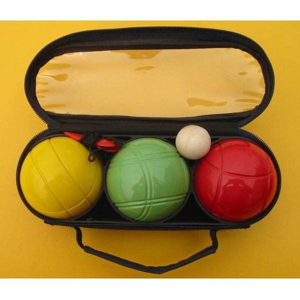 Quality wholesale factory boule set in nylon bags, color petanque set wholesale
