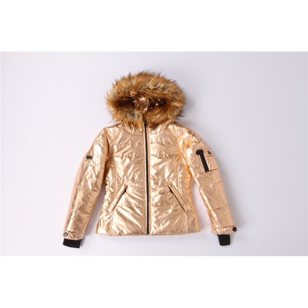 Double Cuff Ladies High Shine Coats And Jackets Clothing 100% Polyester
