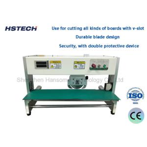Cheap 400mm Length PCB Board Cutting Machine Circular Blade Moving Low Force Stress HS-300 for sale