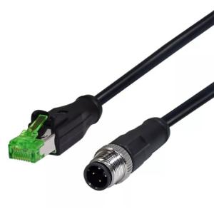 Male 12 8 Pin D X Code 4 Pin To Male RJ45 M12 Waterproof Connector Ethernet
