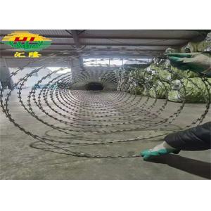 Anti Piracy Galvanized Razor Wire Coils With Loops Dia 600 Mm Used On Ships