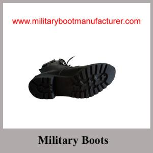 Wholesale China Made Black Split Leather Police Combat DMS Boot with Size Zipper