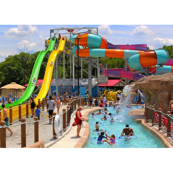 Spiral High Speed Water Slide , Outdoor Thrilling Adult Aqua Loop Slide