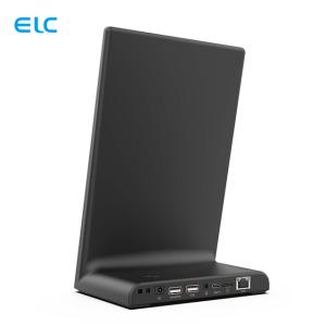 Free Standing L Type Desktop Digital Signage With 8 Inch Full HD IPS Screen