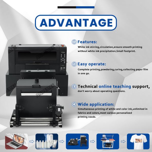 Quality Digital T-Shirt Printing Machine A2 DTF Printer Dual XP600 Head 42cm Print Dimension wholesale