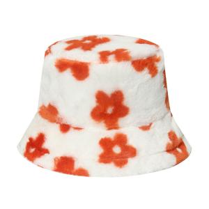 Autumn And Winter New Plush Multi-color Warm Flower Fisherman Hat for women