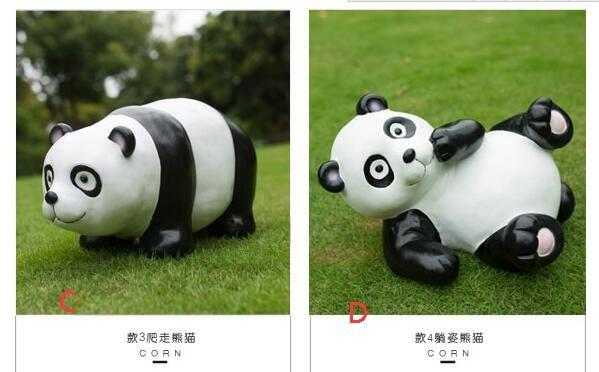 Quality Polyresin Panda Garden Decoration  recycling materials wholesale