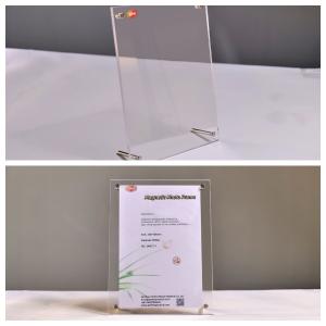 Acrylic Photo Frame With Stand Acrylic Card Holder With Screw Foots