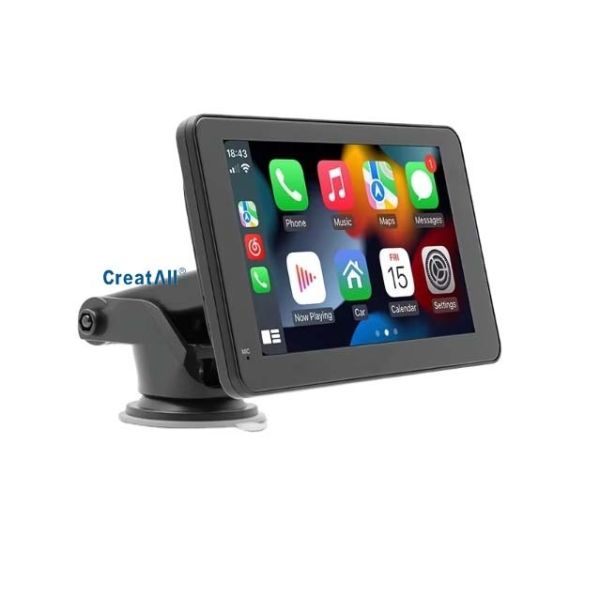 Creatall 7 Inch Portable Car MP5 Player for Bluetooth Hands-Free Wired/Wireless