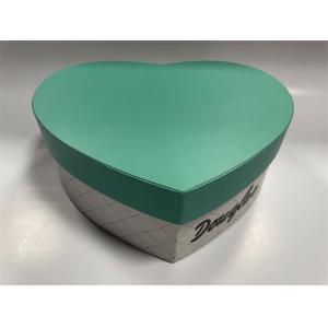 Cheap CMYK Rigid Gift Box Green Heart Shaped Cardboard Box Magnetic Closure for sale