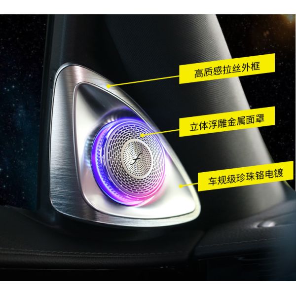 4D Rotating Audio System Car Speakers With Ambient Decorative Light