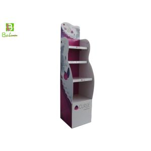 Cheap Corrugated Cardboard Floor Display Racks Flat Light With 4 Ladders for sale
