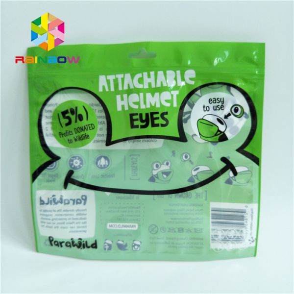 Three Side Sealed Small Custom Printing Packaging With Clear Front Window