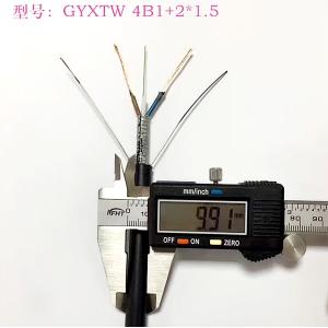 High Strength Outdoor Multimode Fiber Optic Cable GYXTW 4B1+2C 1.5MM2 Power Wire
