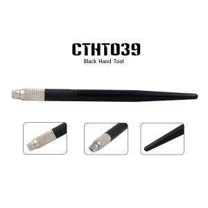 China Handmade Permanent Make Up Manual Tattoo Pen In Black , Easy Control on sale