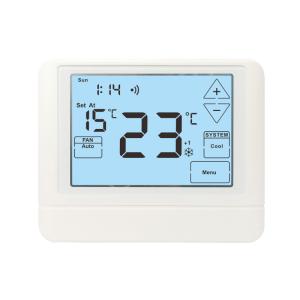 Cheap 24V Wifi 7 Day Or 5 / 1 / 1 Programmable Room Thermostat Accuracy ±1°C Keypad Lockout for sale