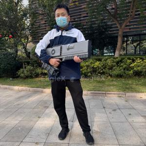 China Portable Handheld Drone Jammer Gun with 5KM Detection Detector and 0-3km Jamming Distance on sale