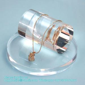 Acrylic Cube Cylinder Round Photo Props, Transparent Solid Acrylic Display