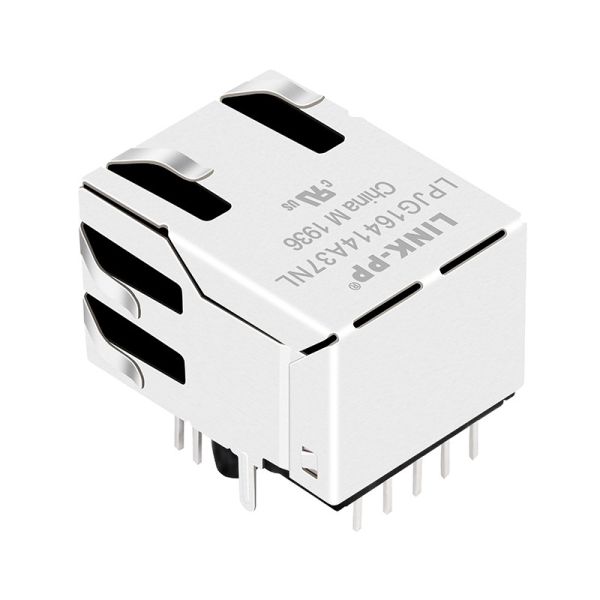 Quality 93637-8617 Single Port Shielded Rj45 Female Connector With Led Tab Up 1000 Base-T wholesale