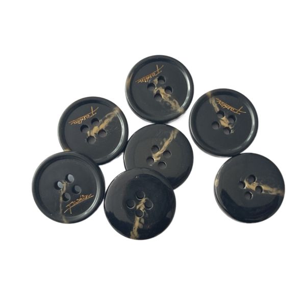 32L Plastic Coat Buttons Painting Color On Logo Use For Coat Sweater