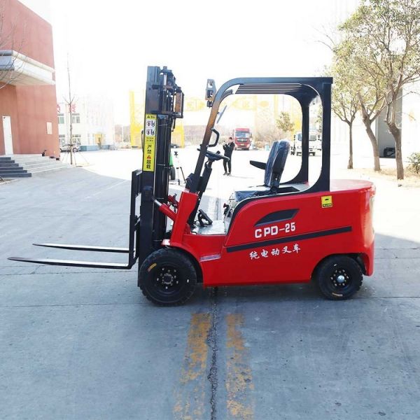 60V Electric Forklift 2.5T Wheel Electric Forklift Self Loading Pallet Lifting Stacker