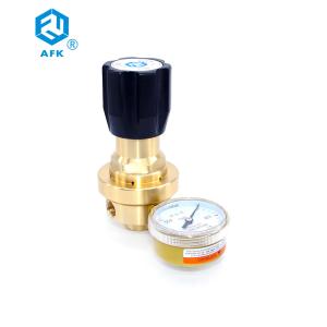 2.5 Mpa Brass Pressure Regulator Single Stage With 2" Diaphragm One Gauge