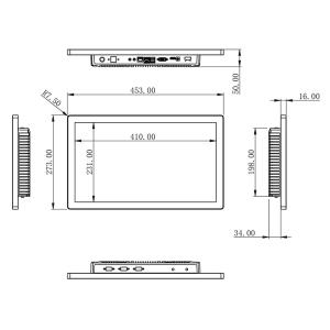 10.1 - 27 Inch Touch Screen Monitor IP65 Waterproof Windows Android LCD Display