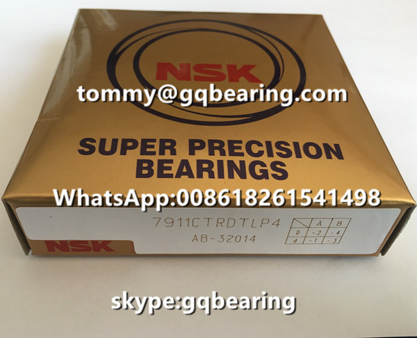 CNC Spindle Application NSK 7911CTRDTLP4 Super Precision Angular Contact Ball