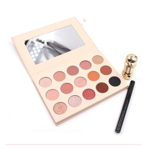 17*12*3cm Waterproof Natural Glitter Eyeshadow Palette With Morror