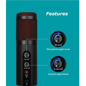 170mm*47.5mm Home Studio Microphone 75ma Usb Condenser Mic For Singing