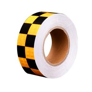 Yellow Red And White Dot Reflective Tape For Trailers Trucks Adhesive Material