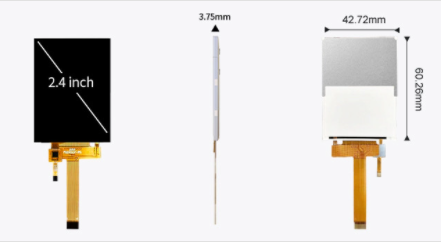 Quality 2.4 Inch IPS TFT LCD Display with 300 Nit Brightness 800:1 Contrast Ratio and -20~70℃ Operating Temperature wholesale