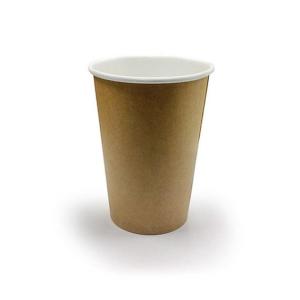 China Eco Friendly Double PE Coating Kraft Disposable Paper Coffee Cups on sale