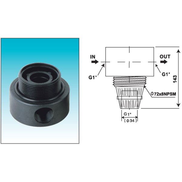 Quality SGS ABS / PP tank heads for downflow filter applications wholesale