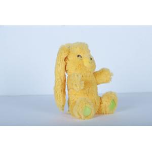 30CM Soft Plush Toys Environmentally Friendly Yellow Bunny Shape Printing Logo