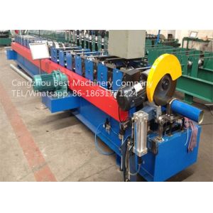Hydraulic Gutter Roll Forming Machine , Steel Rain Down Pipe Making Machine