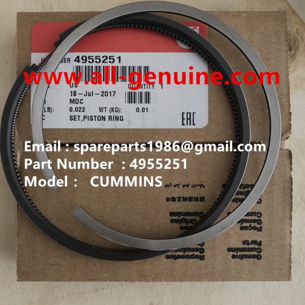4955251 SET PISTON RING CUMMINS ENGINE TEREX NHL DUMP TRUCK TR35 TR50 TR60 TR100