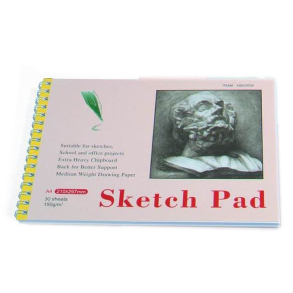 Quality White Paper Pencil Sketch Pad Drawing Book , Spiral Sketch Drawing Pad wholesale
