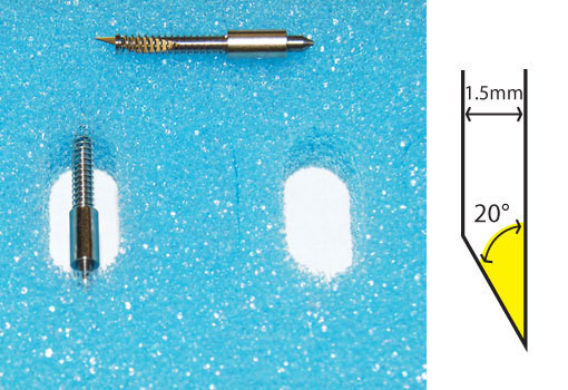 Blade 1.5mm 20° Sandblast Rubber Resist w/ spring CB15U-K20-2SP For Gerber