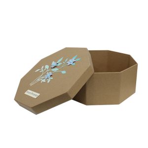 Hexagon Shaped Paper Craft Gift Box New Design