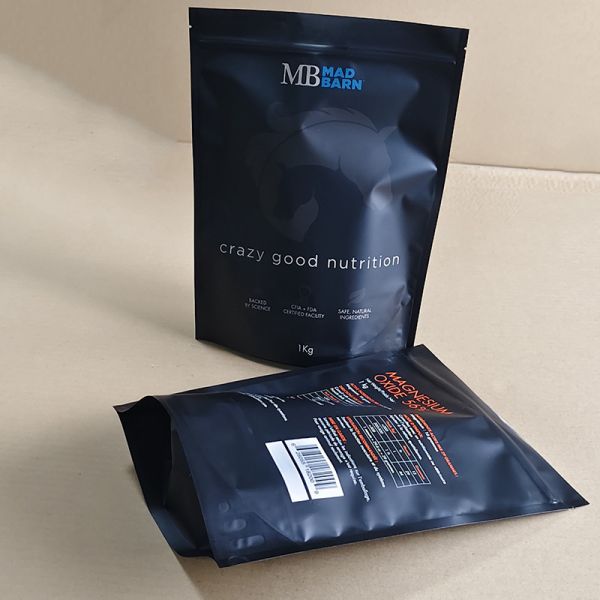 Custom Printed Stand Up Pouch for Coffee 3 Side Seal Matte Finish Freshness Lock