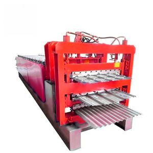 0.3-0.8mm Galvanized Steel 3 Layer Metal Roof Sheet Roll Forming Machine