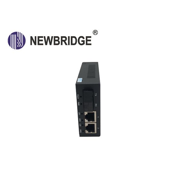 10/100M optic Media Converter Dual Fiber Single mode with 2 RJ45 ports IP switch