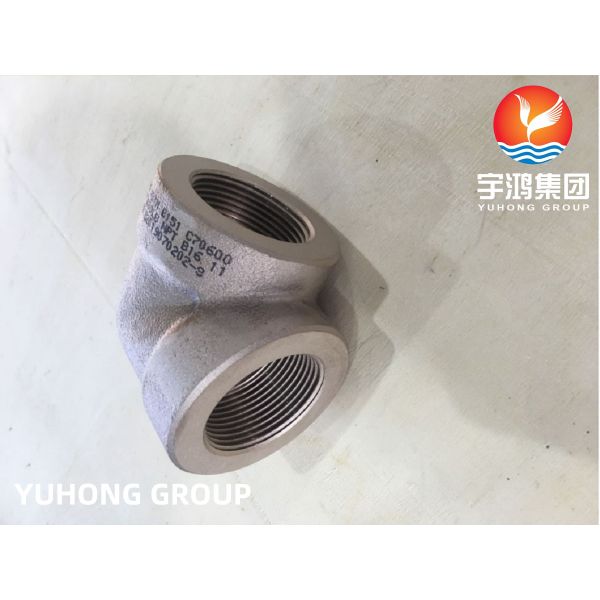 B151 C70600 90LR Threaded Elbow NPT, Copper Alloy High Pressure Forging Fitting Use In Marine Systeam